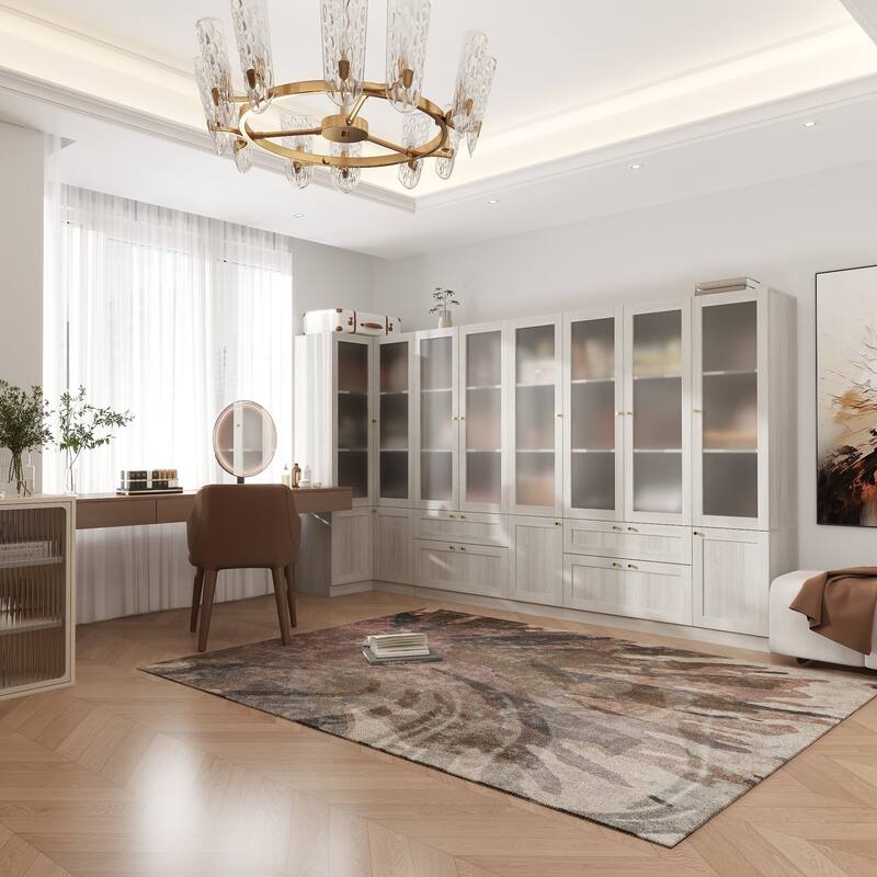 Elegant White Modular Bookcase: Stylish and Flexible Storage Solution for Your Home