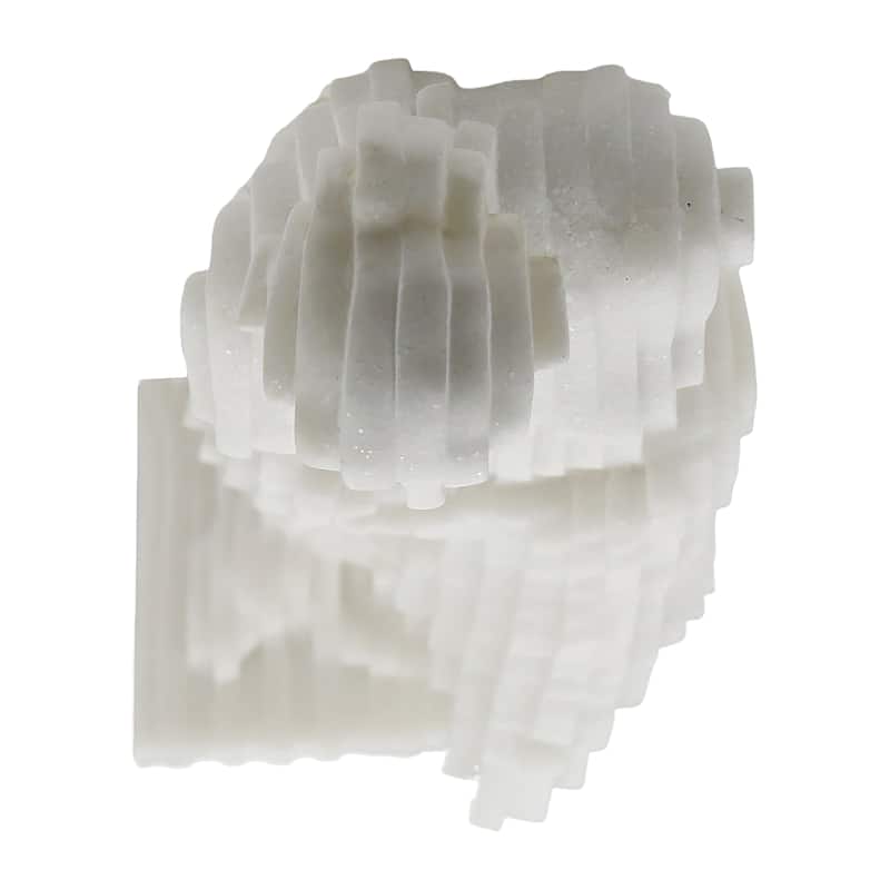 Sagebrook Home 25-inch Arden Oversized Quartz Resin Floor Statuary - Elegant White Home Decor Sculpture - 7" x 7" x 25"