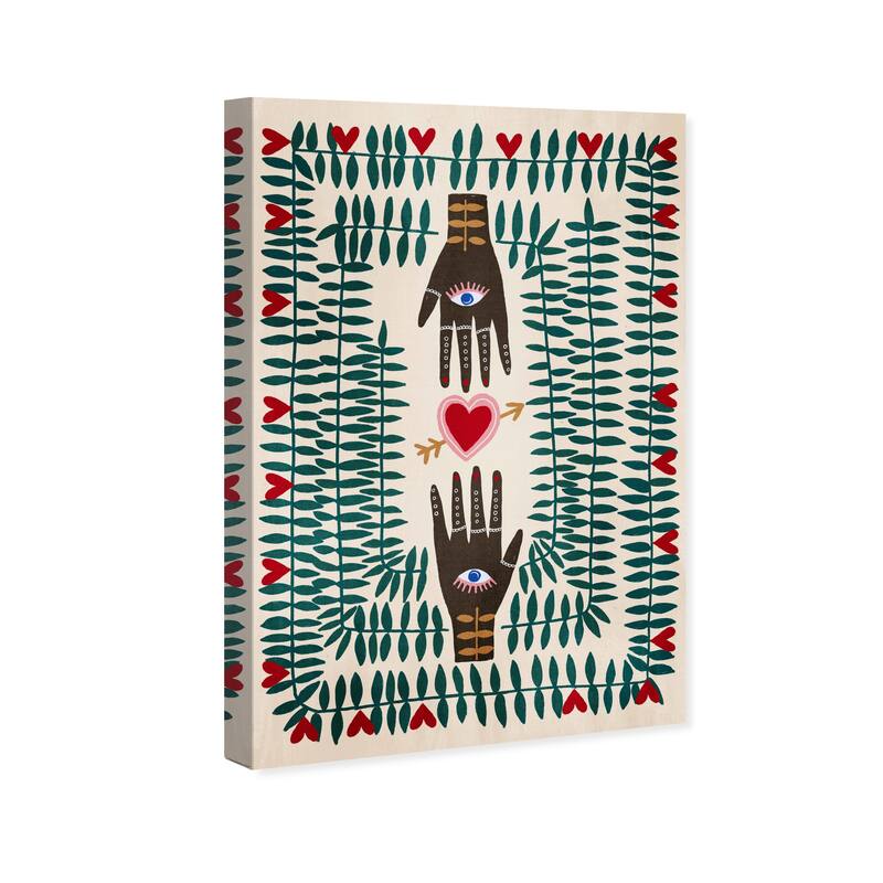 Wynwood Studio Canvas Floral and Botanical Hand Garden View Green and Modern & Contemporary Wall Art Canvas Print