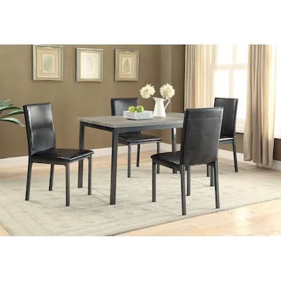 Set of 2 Leatherette Upholstered Side Chairs