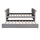 preview thumbnail 7 of 34, Twin Size Upholstered daybed with Trundle, Wood Slat Support,Maximized space
