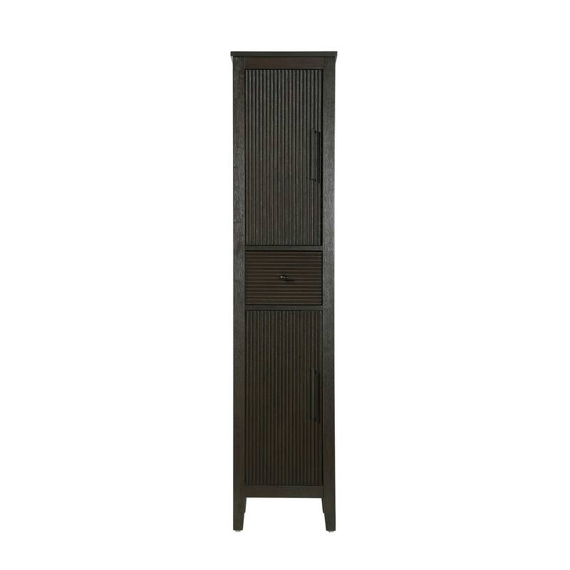 Kensington 16-28 Inch Bath Storage Cabinet - Chocolate Oak - 16"