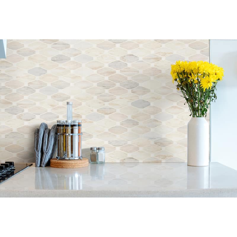 Ackland AKM-S-13X12OCP-CA 12" x 13" Marble Marque Floor and Wall - Auralie