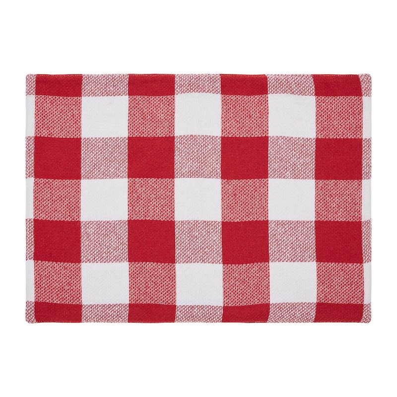 Annie Red Check Placemat Set of 2 13x19