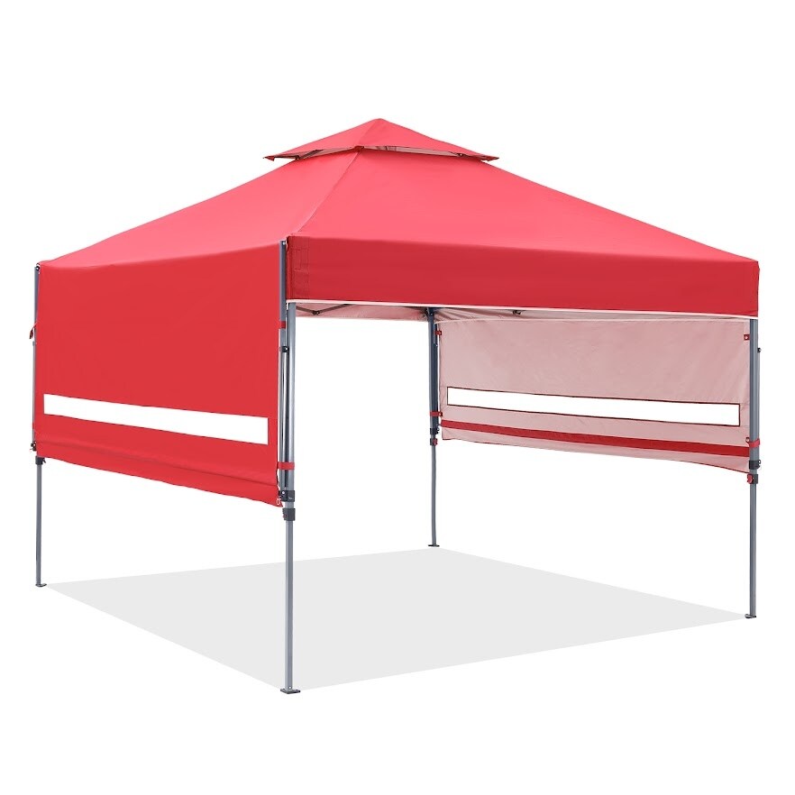 GDY  10 x 17FT Canopy Tent 2-Tier Shade Pop-Up Canopy Folding Shelter with Adjustable Dual Half Awnings Option 2