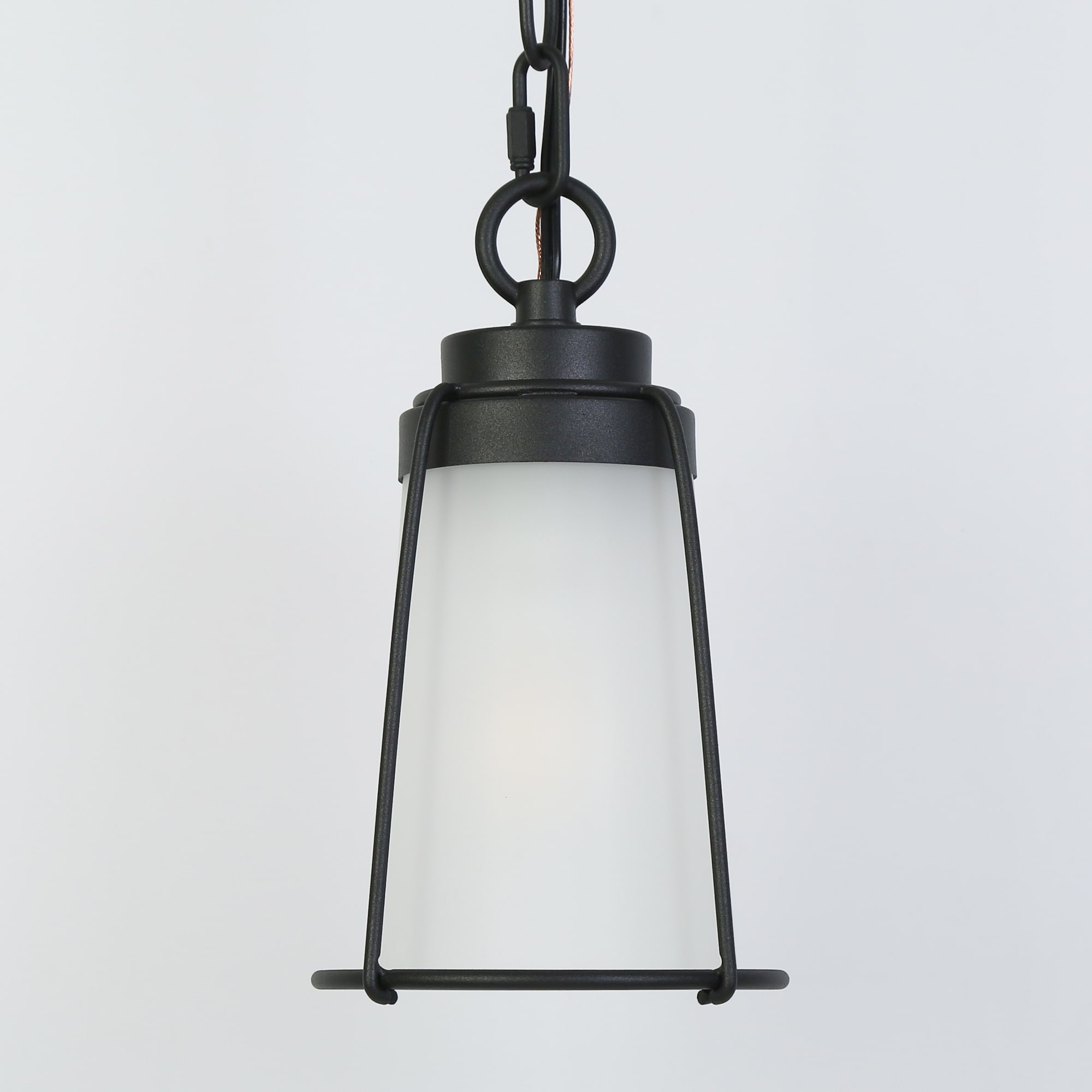Textured Black Transitional Frosted Glass Lantern Pendant Light Textured Black Transitional Frosted Glass Lantern Pendant Light