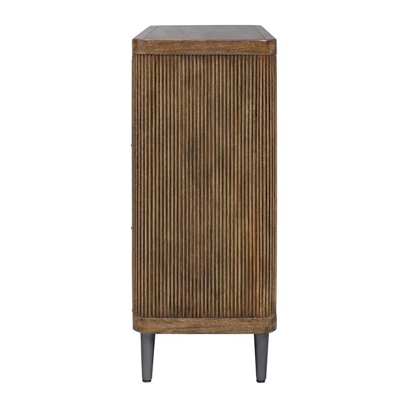 Uttermost Pinstripe Tambour 2 Door Cabinet