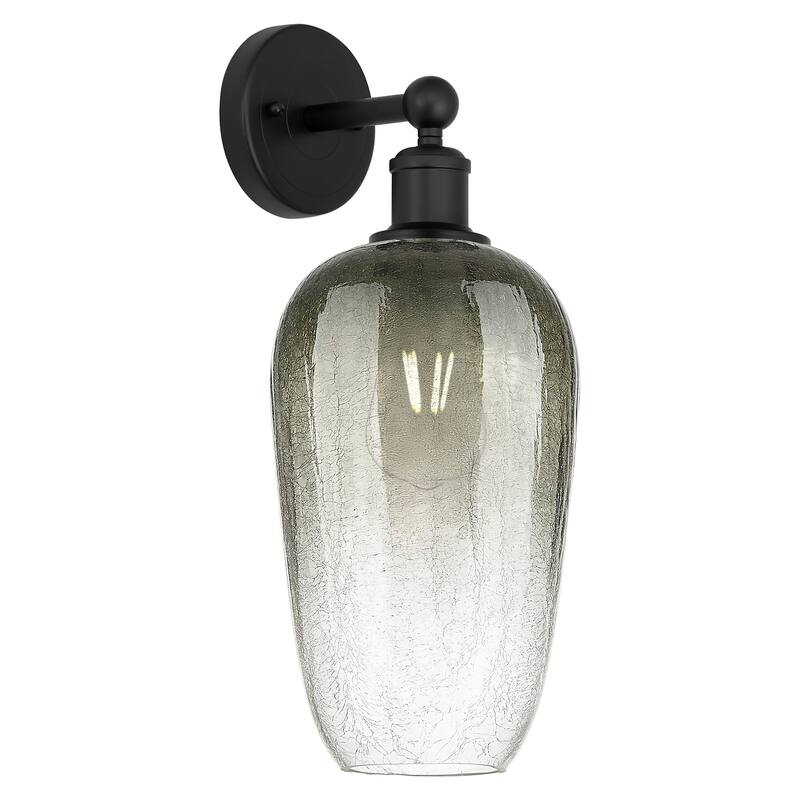 Innovations Lighting 616-1W-18-7 Brookhaven Flute Sconce Brookhaven - Matte Black / Slate