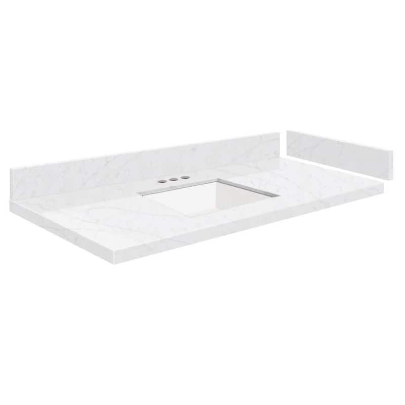 Transolid VT43.5x22-1KU-4 Silestone 44" Quartz Vanity Top with