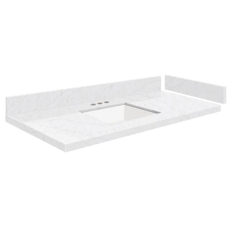 Transolid VT48.75x22-1KU-4 Silestone 48" Quartz Vanity Top with