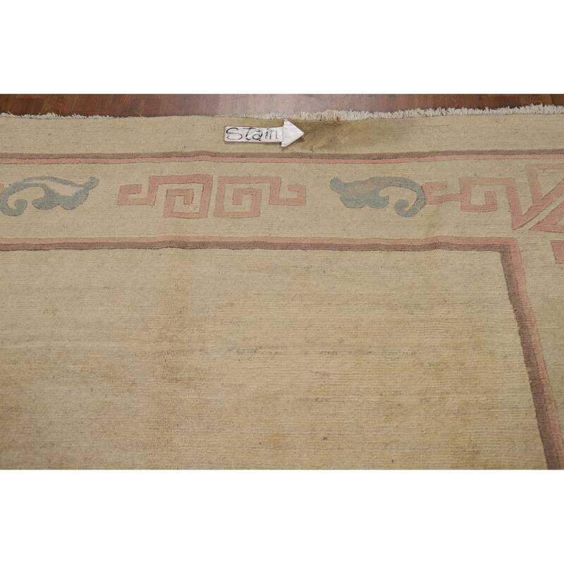 Nepalese Oriental Vintage Area Rug Hand-Knotted Wool Carpet - 7'9" x 9'4"