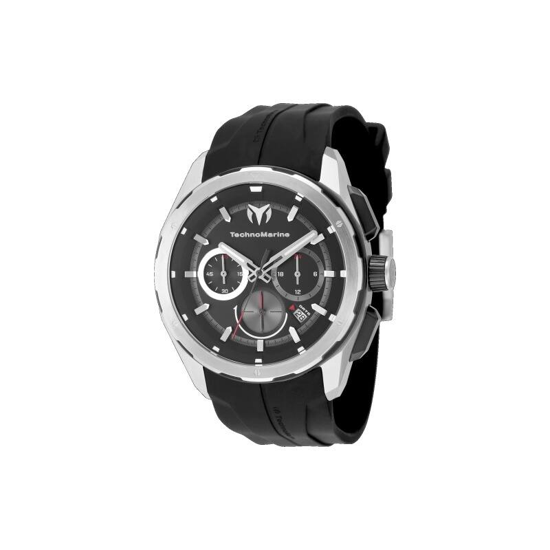 Technomarine Men's TM-318098 OCEAN Quartz Chronograph Black Dial Watch