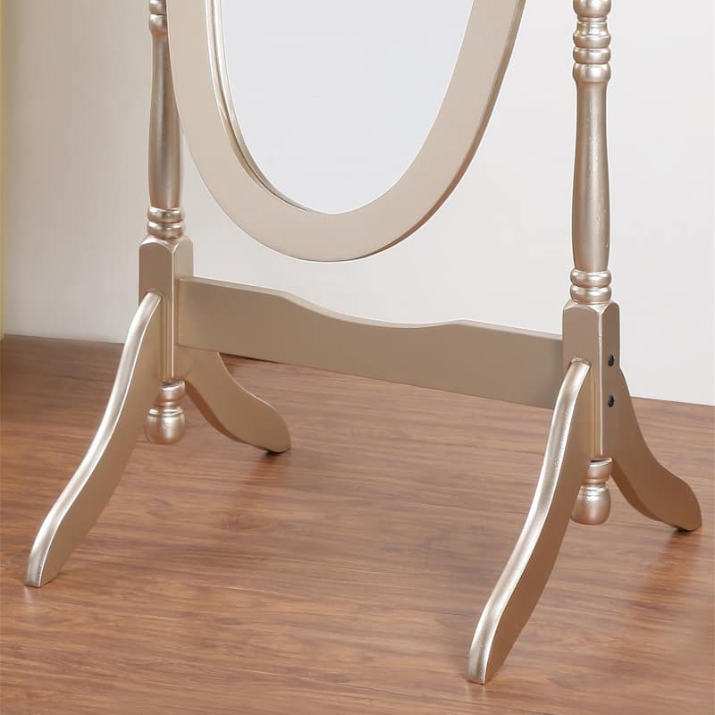 Traditional Queen Anna Style Wood Floor Mirror