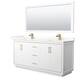 Option White / Giotto Quartz Top / Satin Bronze Hardware
