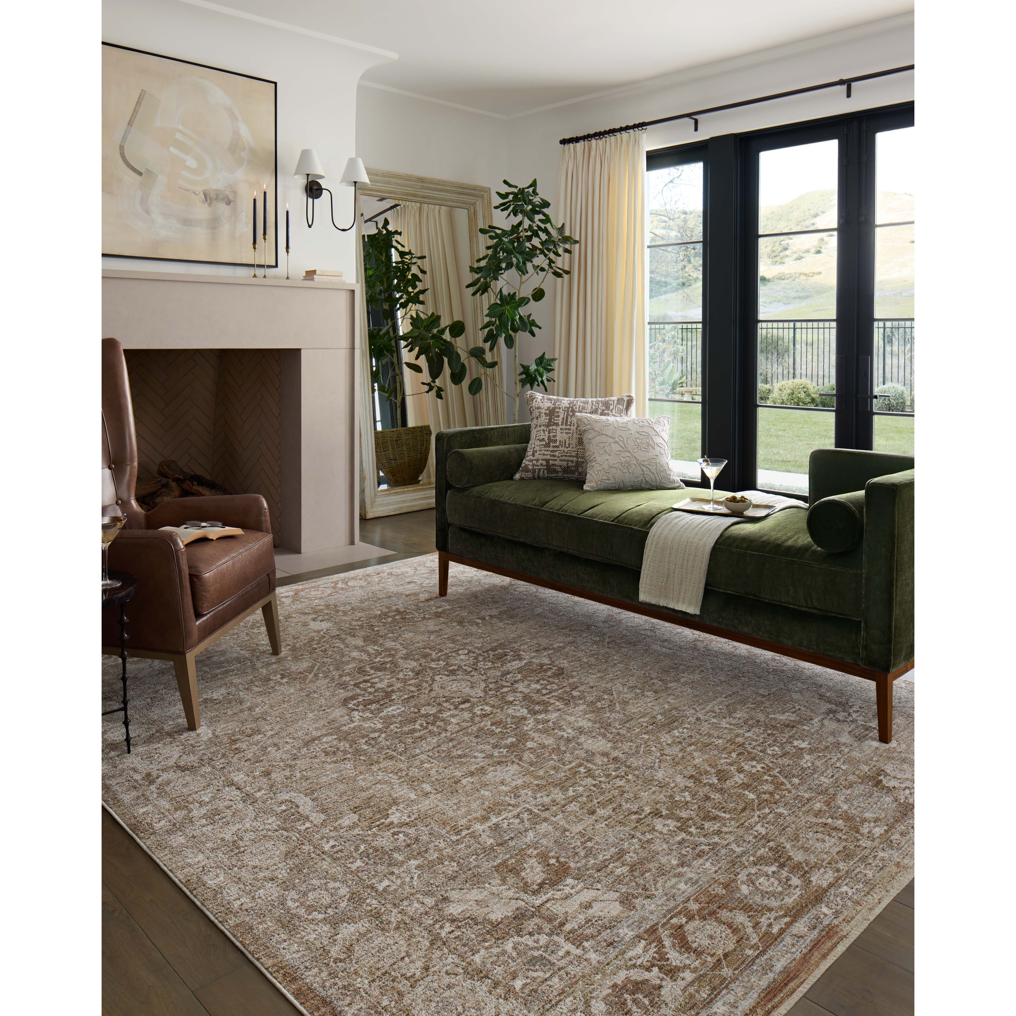 Alexander Home Tamara Medallion & Botanical Area Rug - Overstock