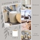 preview thumbnail 25 of 63, Sleek Cotton Pad Holder - Polyresin Bathroom Storage Container with Bamboo Lid - 4 L x 4 W x 4.6H