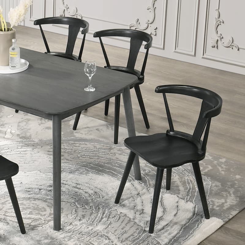 2 Pieces Set Dining Side Chair Rustic Modern Farmhouse Design Retro Design Easy to Assembly