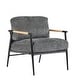 preview thumbnail 5 of 63, 27.56" Modern Accent Chair with Plush Cushions, Metal Frame, and Wooden Armrest Design -for Living Room, Bedroom