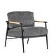 preview thumbnail 21 of 30, Modern Accent Chair with Plush Cushions, Minimalist Metal Frame, and Wooden Armrest Design