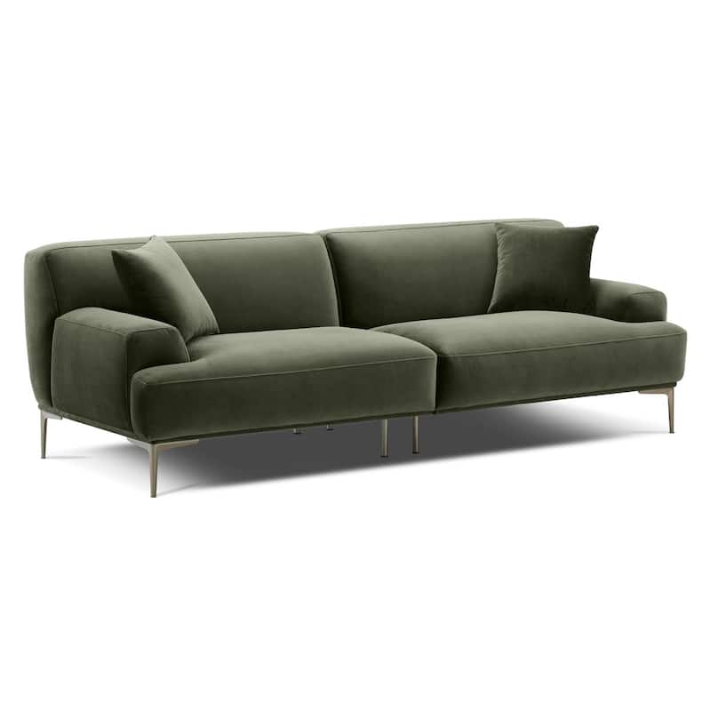 Mineta 92" Velvet Performance Fabric Sofa - Calabria Green