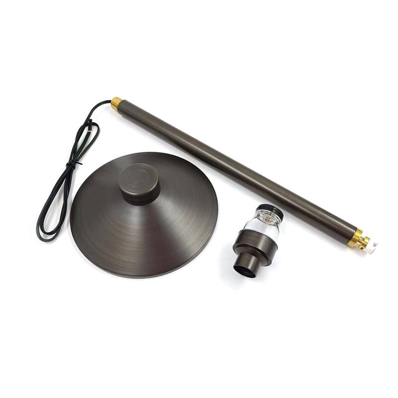 18" Antique Brass Outdoor Path Light Wide-Brim Dark Sky Landscape Lighting (G4 Bulb Compatible) - Antique Brass