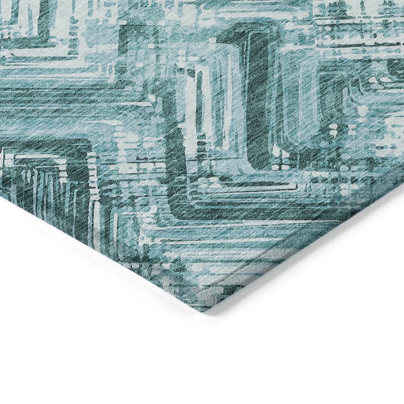 Machine Washable Indoor/ Outdoor Chantille Modern Chevron Rug