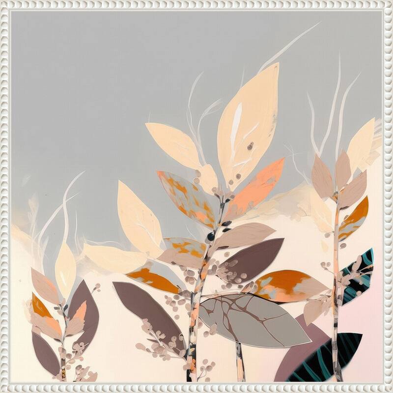 Bohemian Fields by Bella Eve Framed Canvas Wall Art Print - Sylvie Beaded White