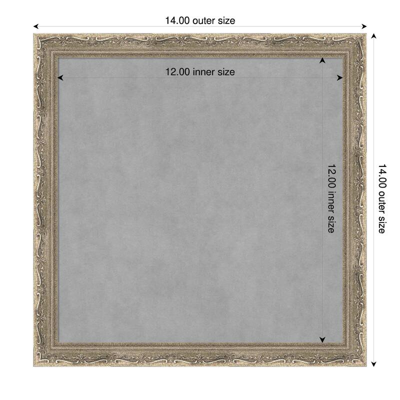 Amanti Art Mila Dark Gold Framed - 14 x 14 in - Mila Dark Silver