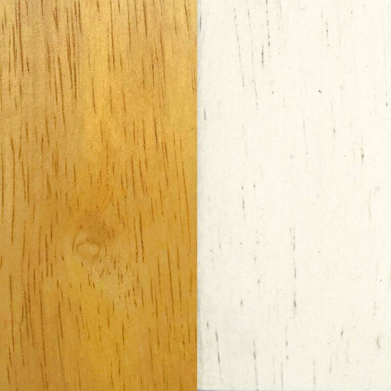 Distressed Round Extendable Drop Leaf Wood Dining Table - 42" - White and Brown