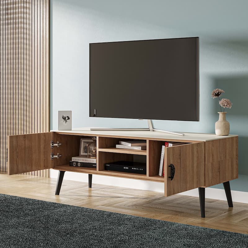 Manhattan Comfort Haley 55.10" Mid-Century Modern TV Stand