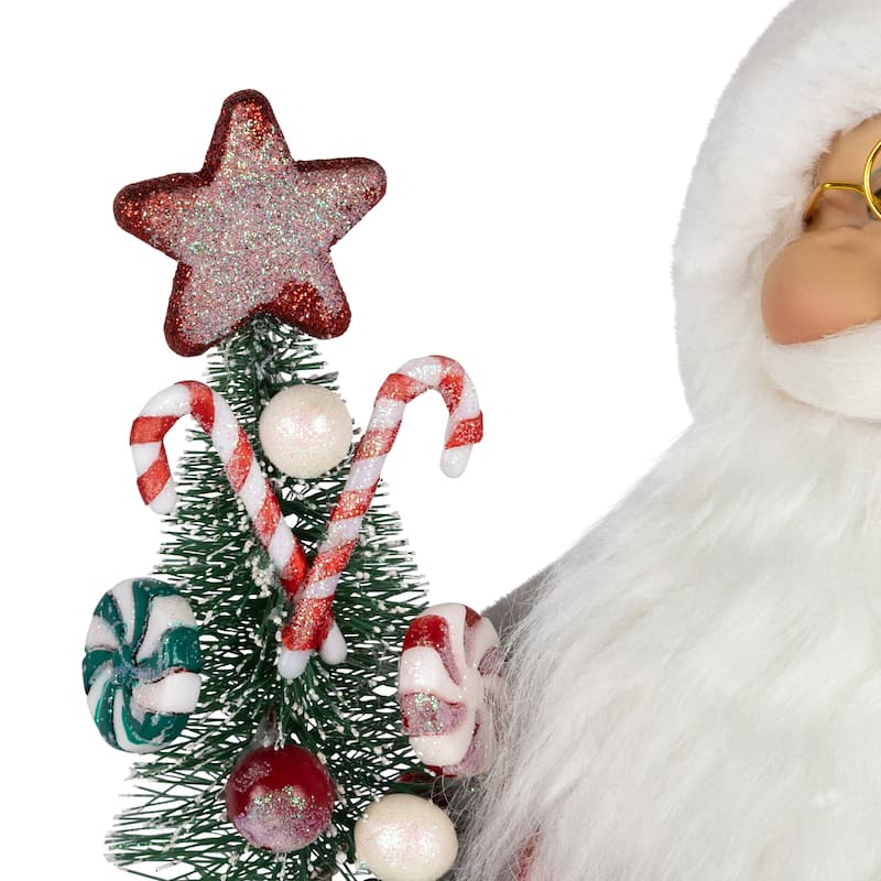 Candy Cane Santa Claus Christmas Figure - 18" - Red and White