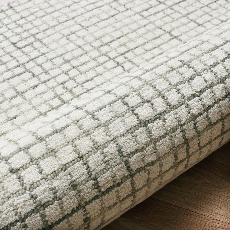 Noah Contemporary Checkered Wool Indoor Area Rug by Sevita