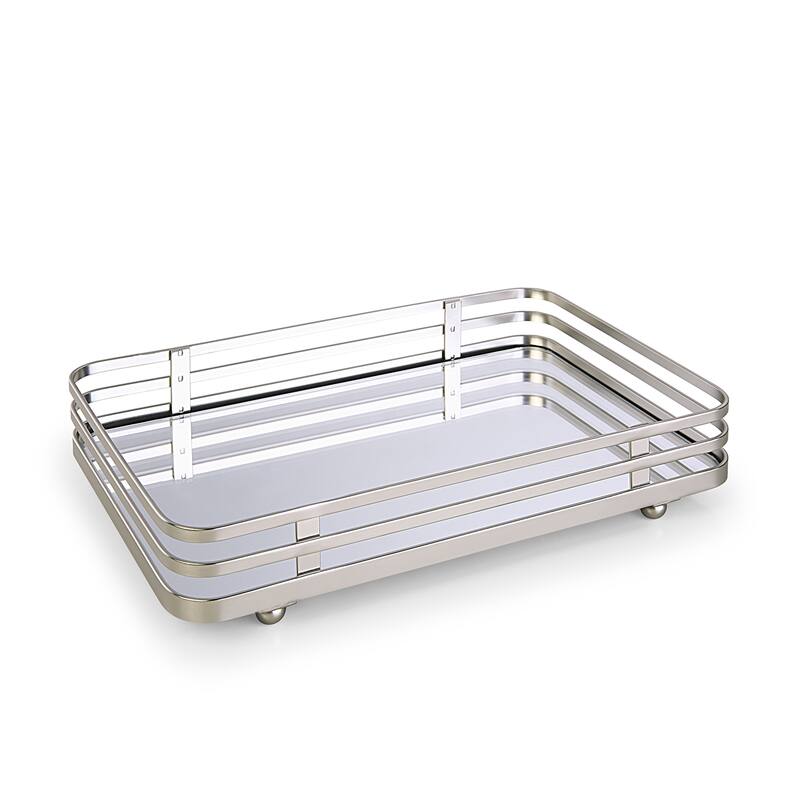 Vanity Perfume Dresser Jewelry Organizer Makeup Mirror Tray