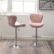 preview thumbnail 41 of 75, Roundhill Furniture Ellston Upholstered Adjustable Swivel Barstools, Set of 2