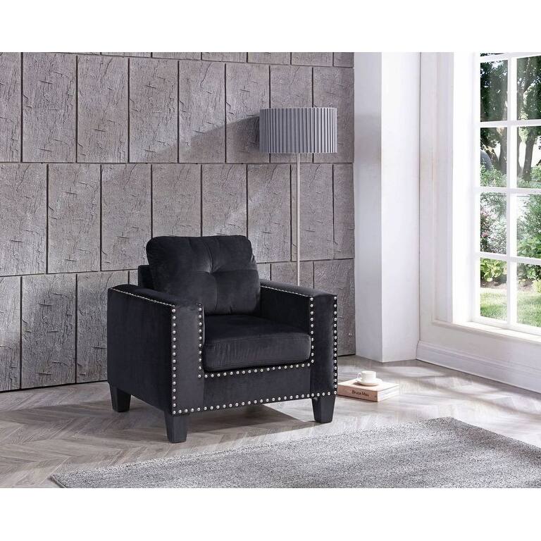 Nailer Velvet Living Room Chair