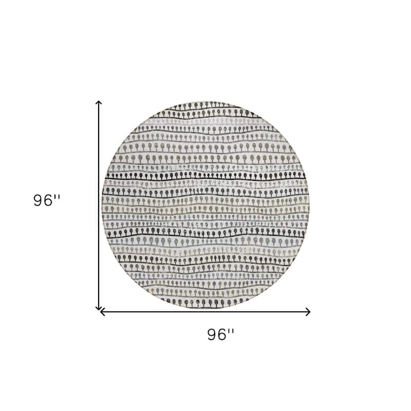 HomeRoots Striped Transitional Rectangle Outdoor Rug