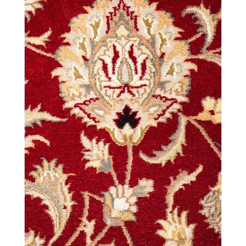 Overton Hand Knotted Wool Traditional Oriental Red Area Rug - 9' x 12'