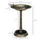 preview thumbnail 3 of 6, Outsunny 28" Antique Bird Bath with Planter Pedestal, Vintage Decorative Birdbath Bird Feeder Bowl, Decoration Yard Statue