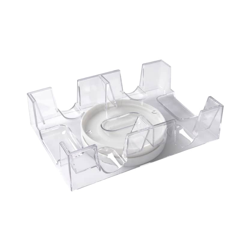 GSE Revolving Canasta Card Tray, Rotating Playing Cards Holders for Hand & Foot, Rummy, UNO Games - 2-Deck