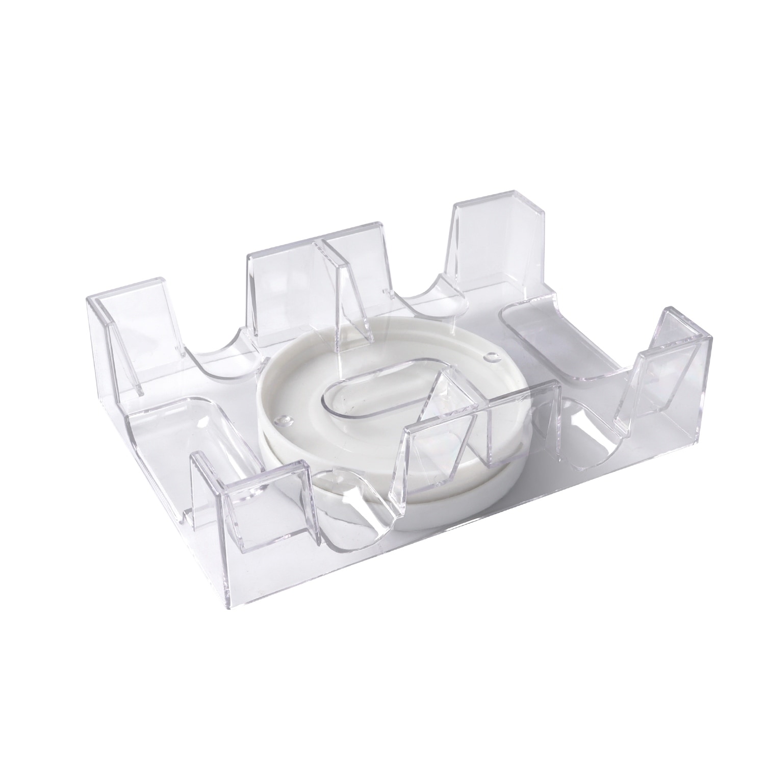 GSE Revolving Canasta Card Tray, Rotating Playing Cards Holders for Hand & Foot, Rummy, UNO Games
