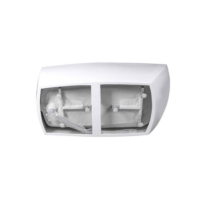 Peter Soaking Single Slipper Rectangular Bathtub in Glossy White