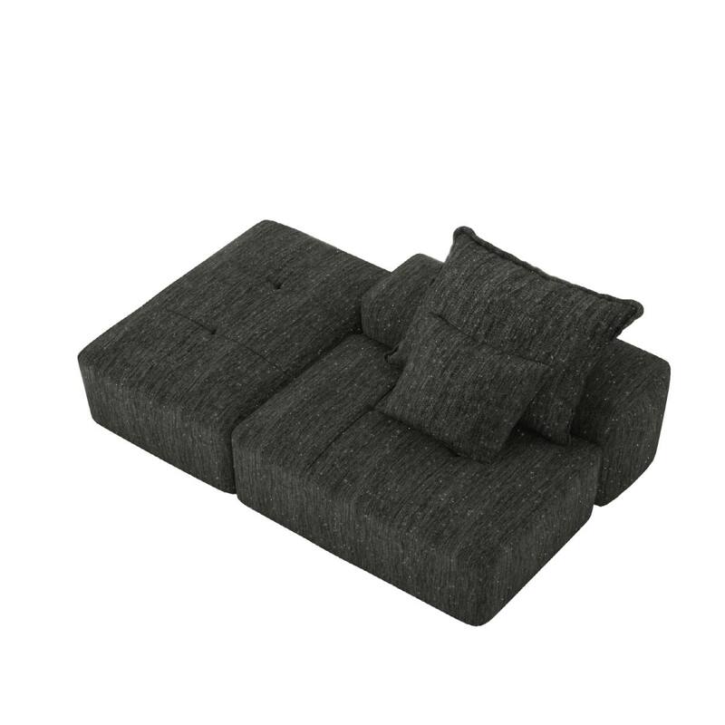 Oversized Modular Sectional Sofa,Sparkling Chenille Fabric,DIY Sofa