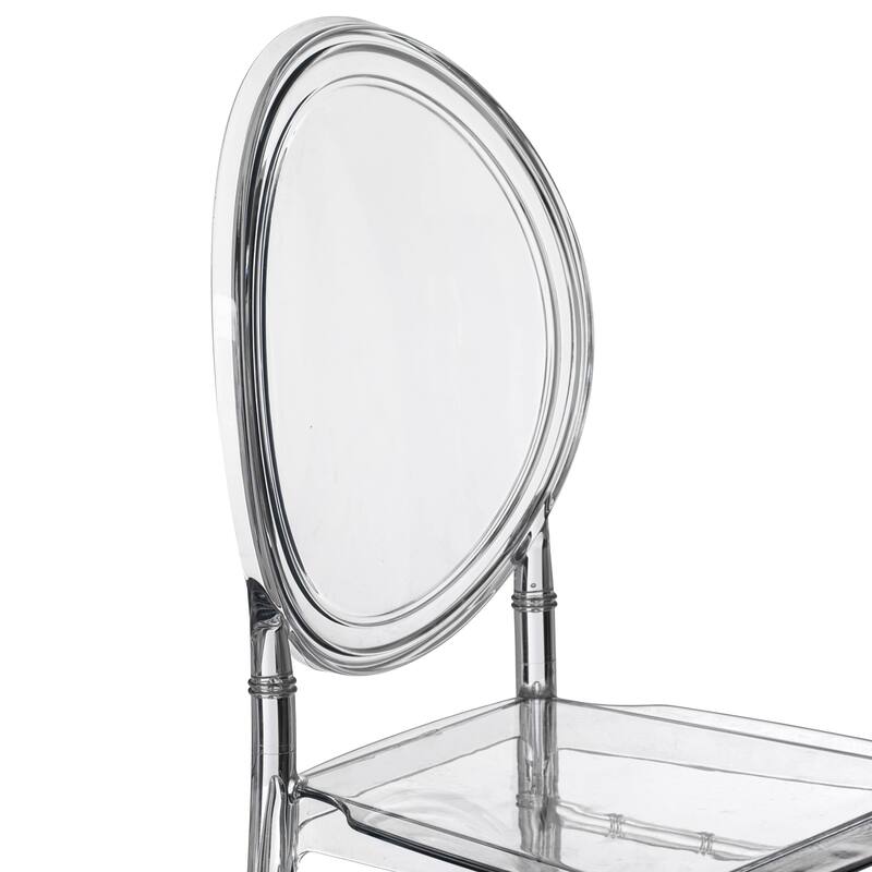 Modern Acrylic Crystal Ice Chair, Florence Dining Chair, Stackable Transparent Seating for Events and Weddings