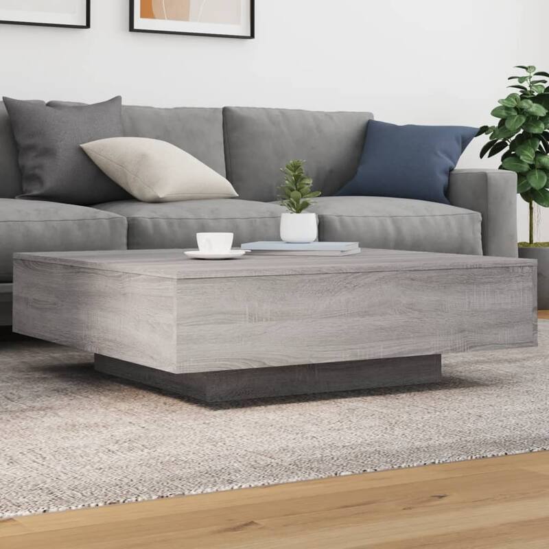 vidaXL Coffee Table Engineered Wood - Gray sonoma - 39.4 x 39.4 x 12.2