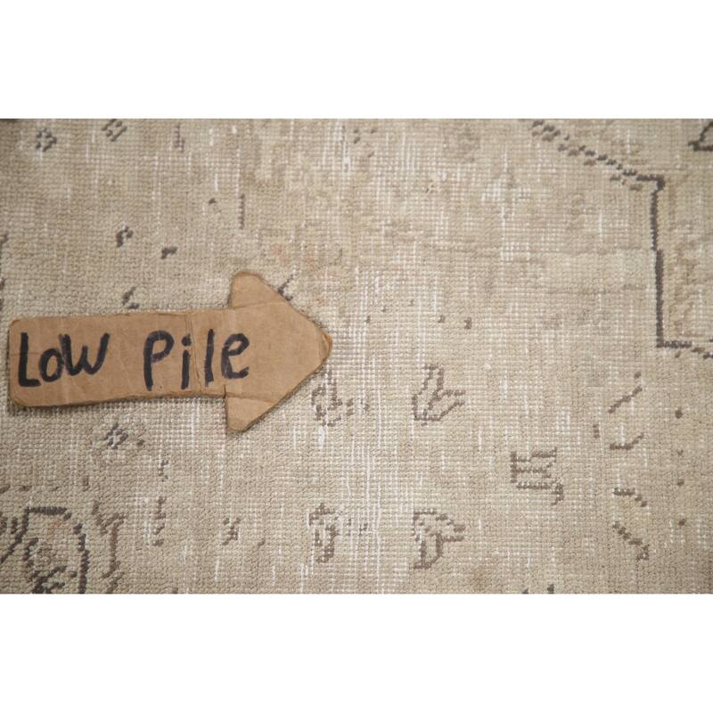 Hand Knotted Oriental 100% Wool Carpet Traditional Floral Beige & Ivories Tabriz Area Rug - 12' 4'' X 9' 10''