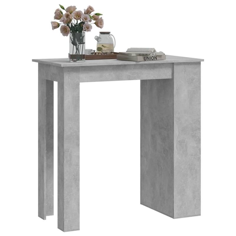 vidaXL Bar Table Kitchen Pub Bistro Table with Storage Rack Engineered Wood - 40.2" x 19.7" x 40.7"