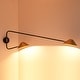 preview thumbnail 8 of 9, 2-Light Mid-Century Modern Brass Sputnik Long Arm Double Wall Sconce for Hallways, Bedroom - 53.9 in. W x 13.8 in. H x 9.8 in. D
