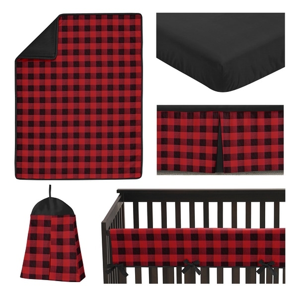 Buffalo Plaid Red Nursery Bedding Sweet Jojo Designs Woodland
