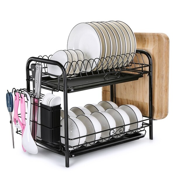 Dish Rack Extra Large Capacity for Cabinet Kitchen Storage - L - Overstock - 31937849