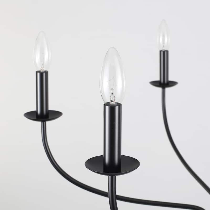 6-Light Vintage Candle Chandelier Light for Dining Room Bedroom Kitchen
